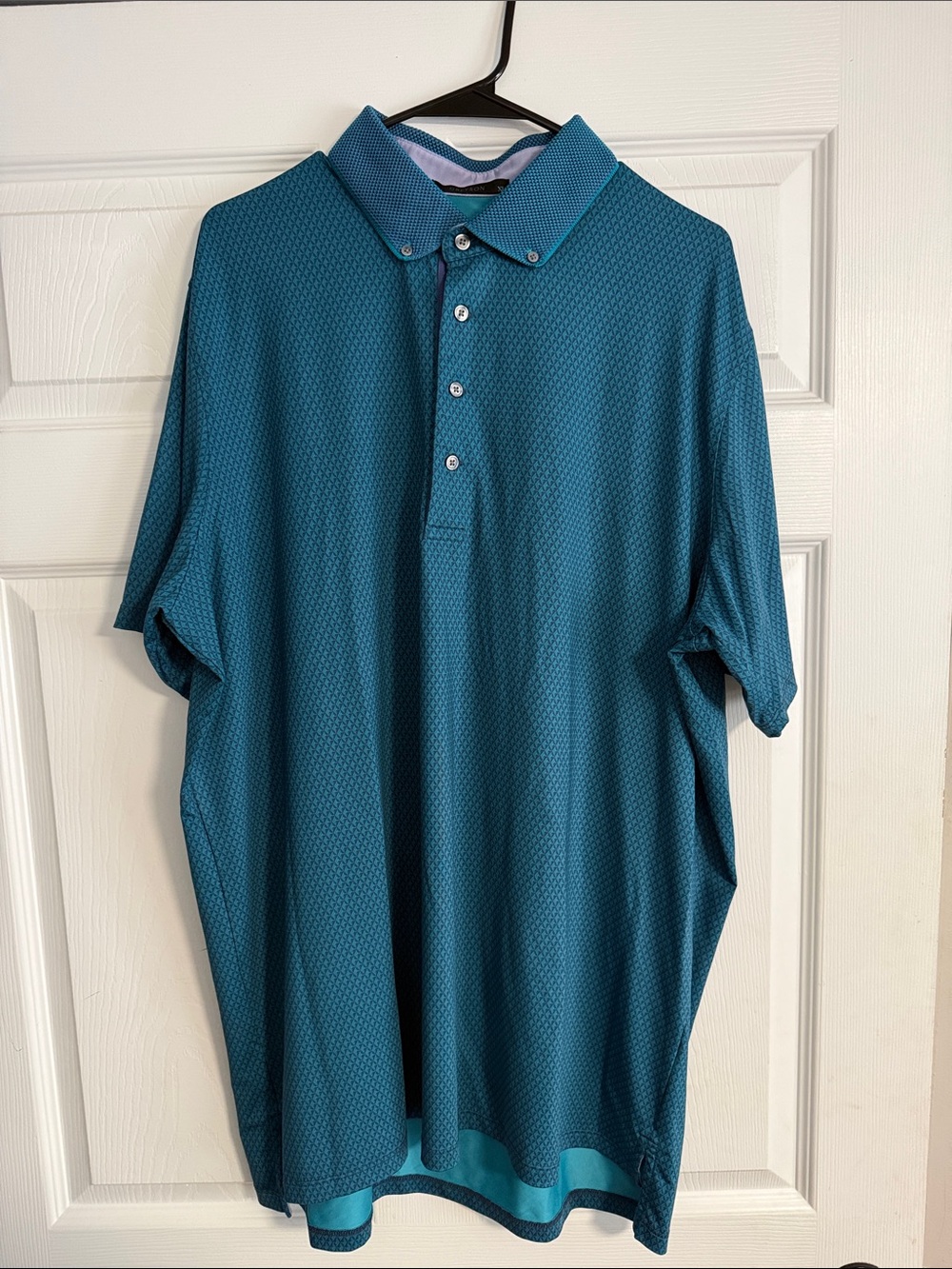 Greyson Men's XL Teal Short-Sleeve Polo Shirt - Classic Performance